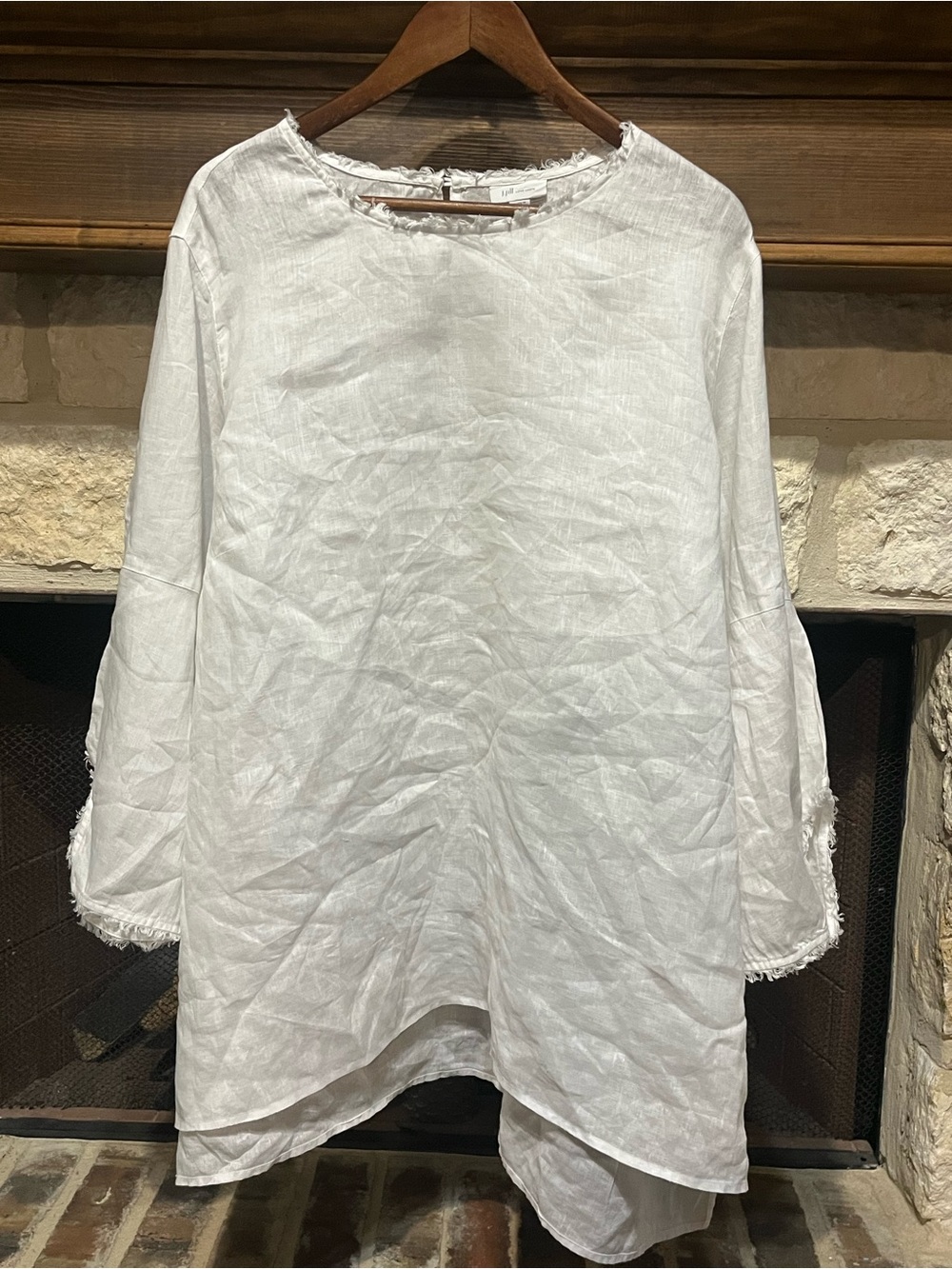 J. Jill 100% Linen White Tunic Top Size 3X